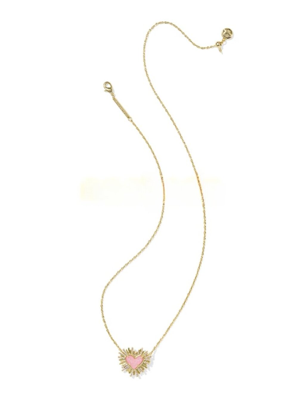 NWT Dolly Parton x Kendra Scott Ari Heart Gold Short Pendant Necklace - Picture 3 of 4
